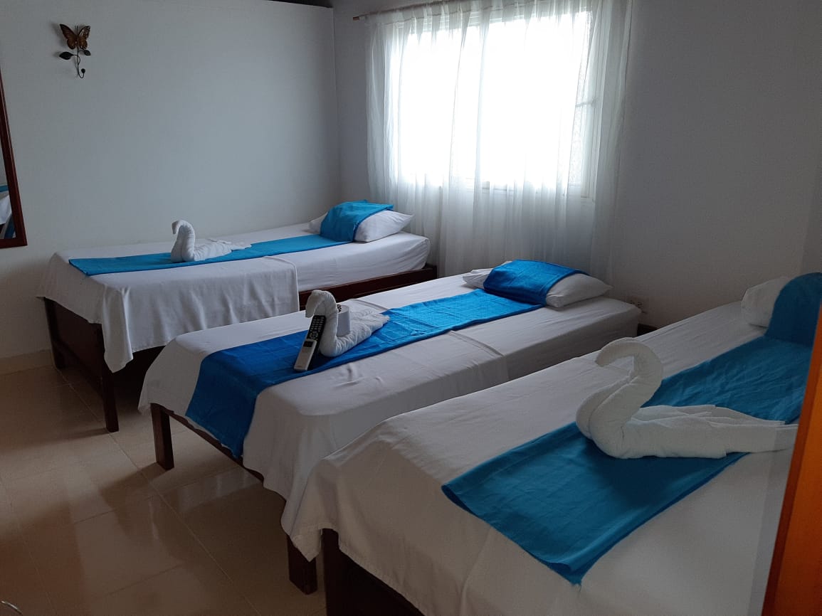 Habitación con dos camas en Hotel Dianne